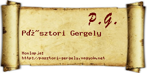 Pásztori Gergely névjegykártya